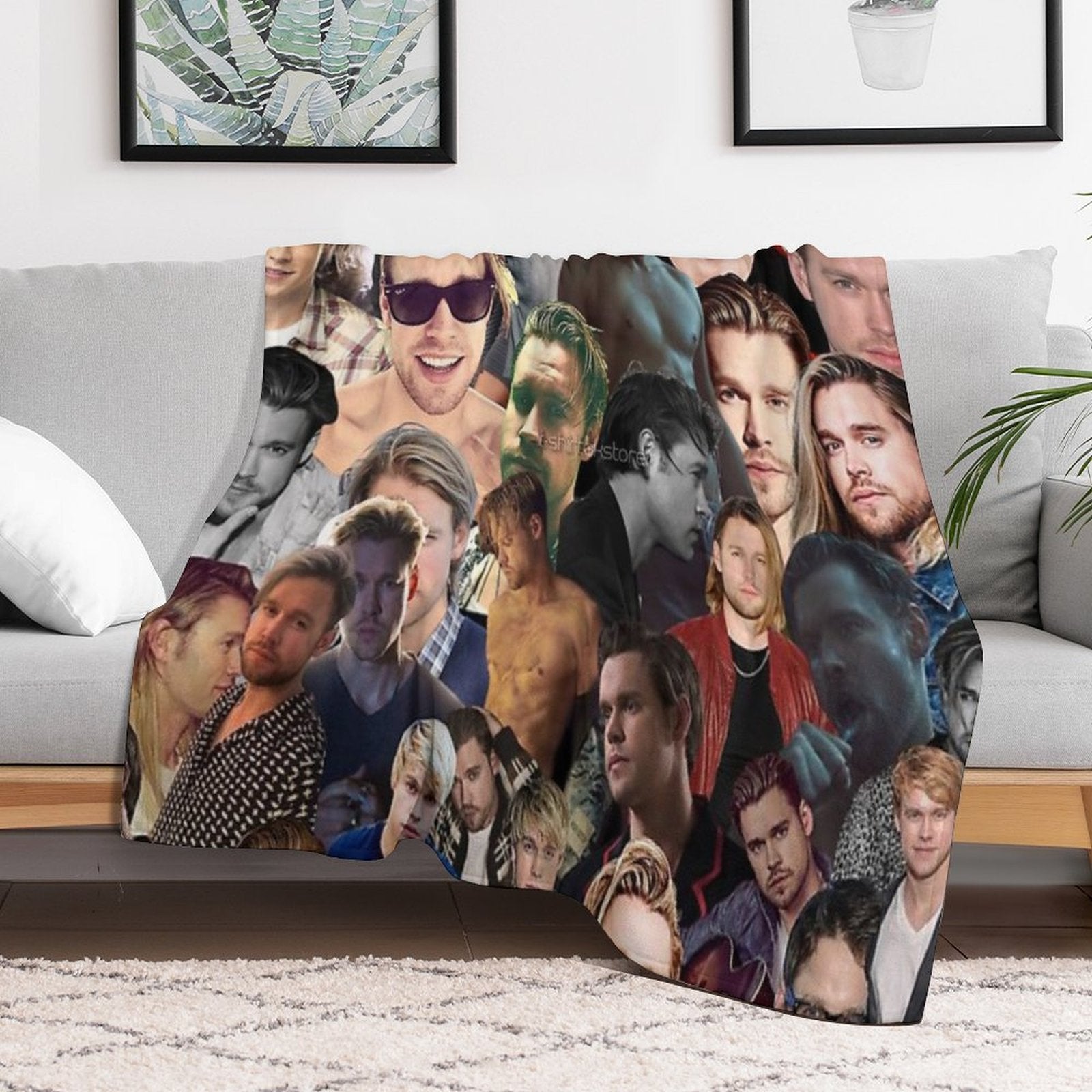 Chord Overstreet Photo Collage Easy Care Throw Blanket