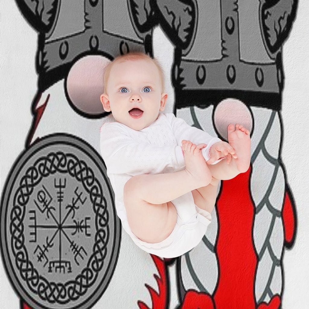 Cute Nordic Gnomes Viking Tomte Couple Scandinavian Nisse Wrinkle-free Throw Blanket