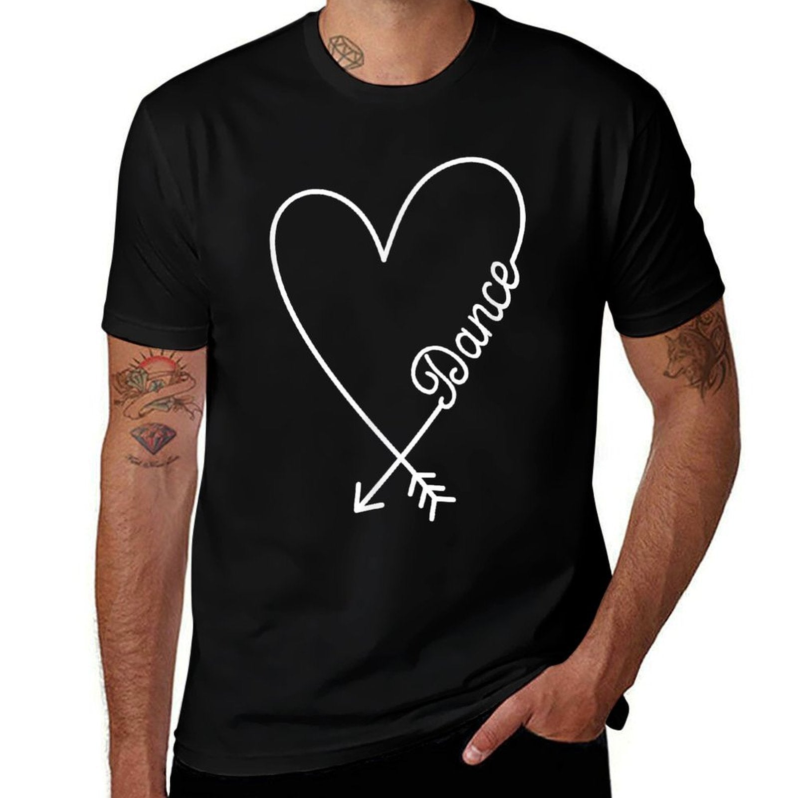 Dance Cute Graphic Heart Love  Vintage-inspired T-Shirt