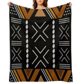 African Mud Cloth Bogolan Design Comfort Throw Blanket