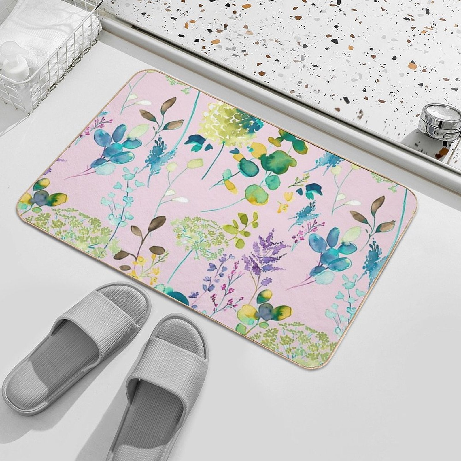 Botanical Floral  Versatile Bath Mat