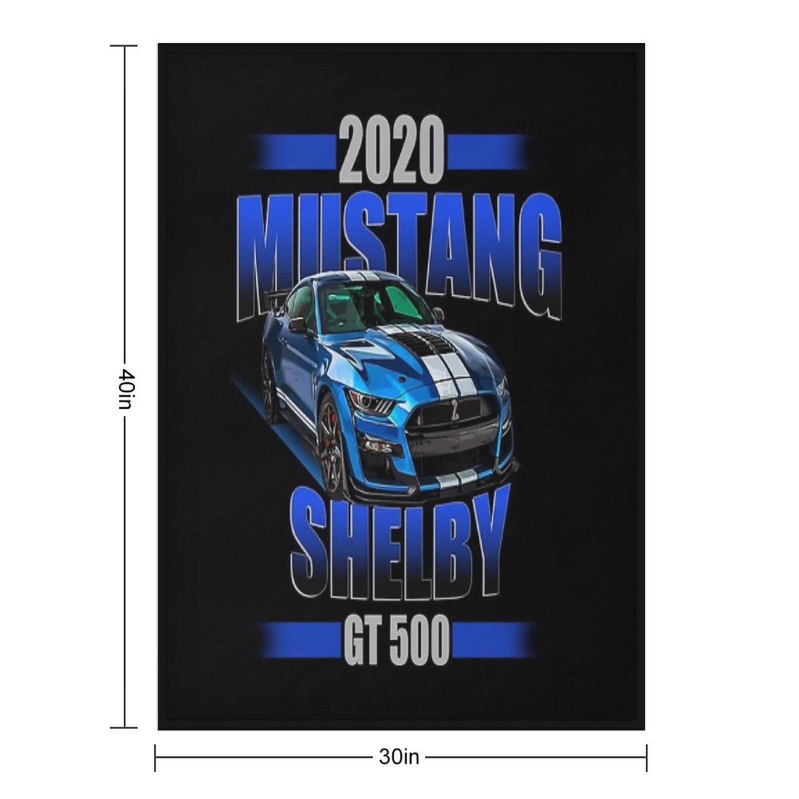 2020 Shelby GT 500 Velvety-soft Throw Blanket