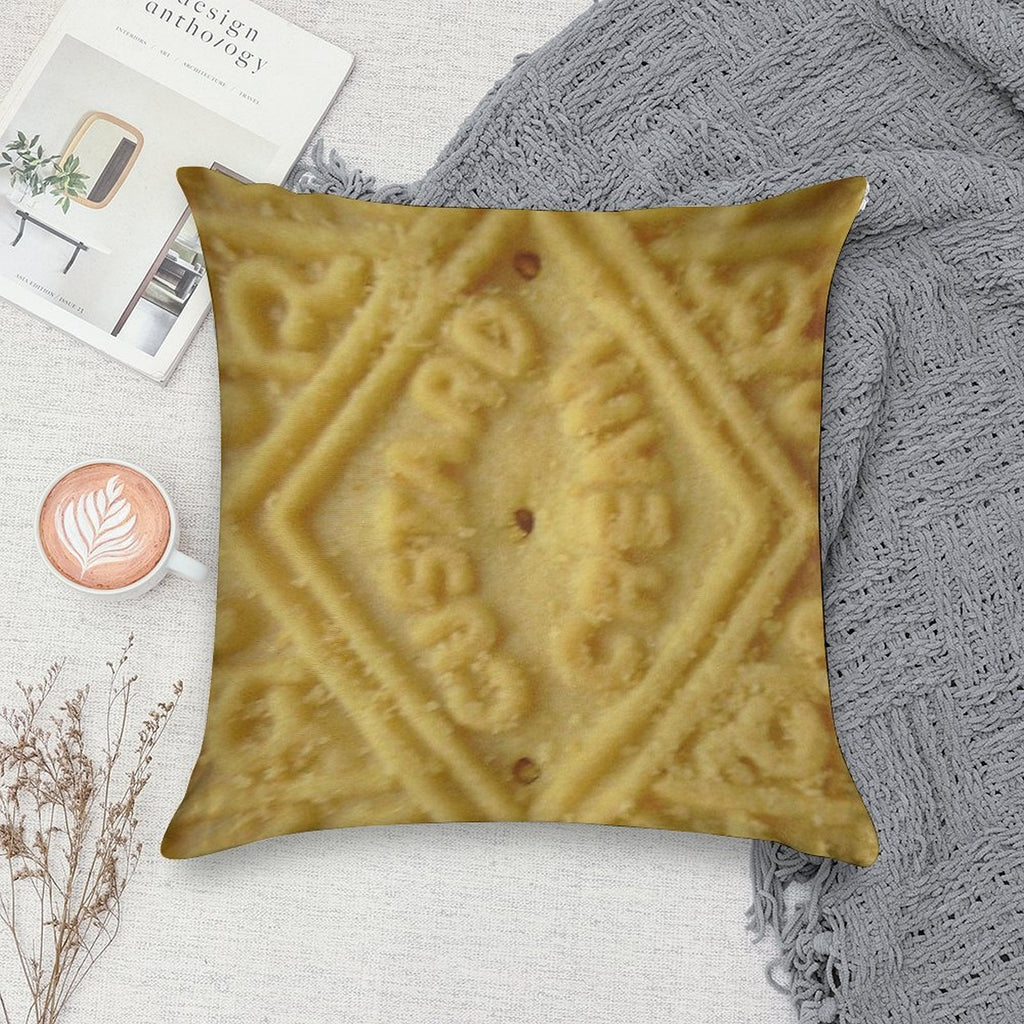 Custard Cream Soft Gift Ready Throw Pillow