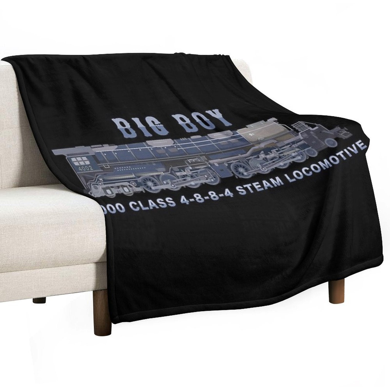 Big Boy 4000 Class Steam Train Locomotive Color Diagram Gift Multi-functional Throw Blanket