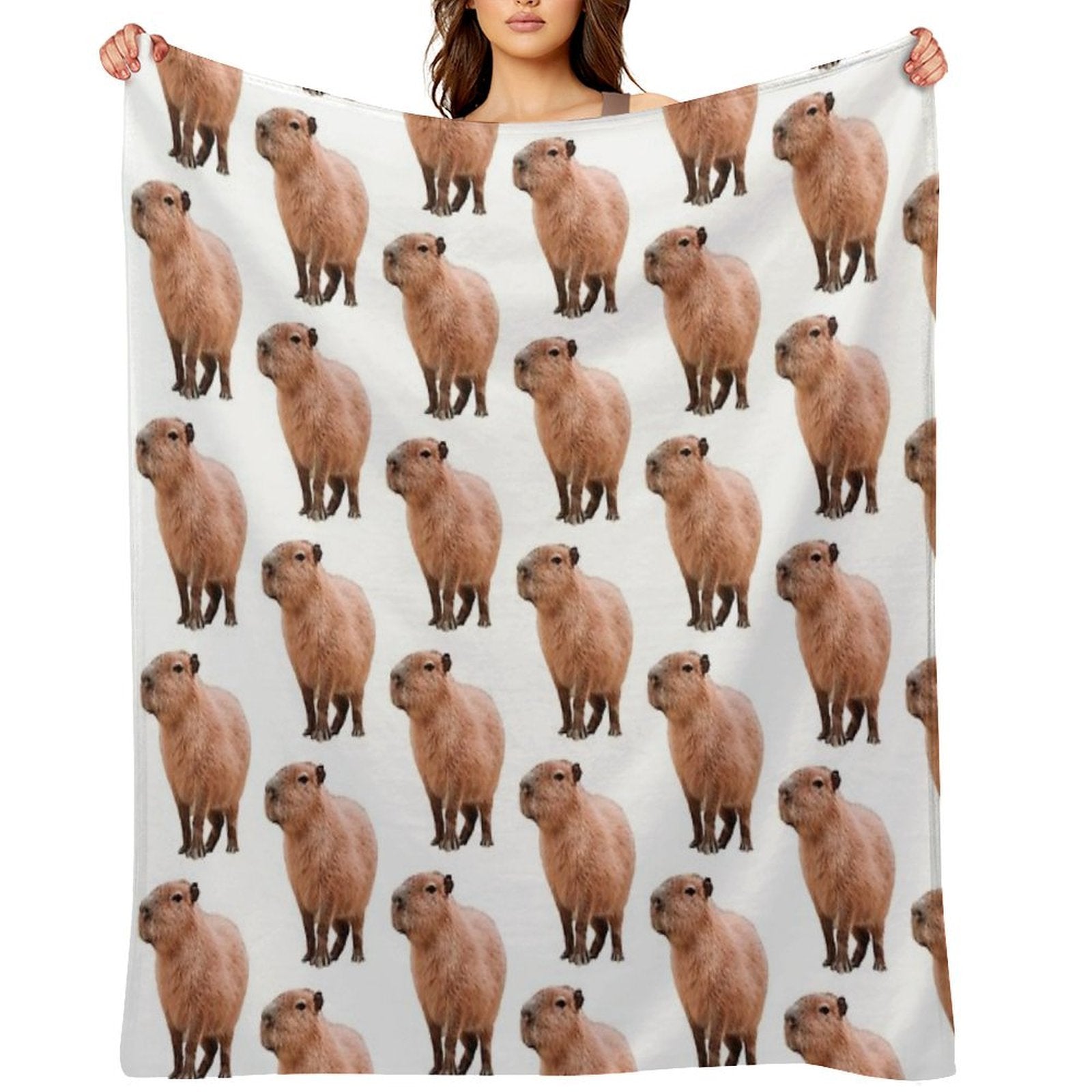 Cute Capybara Compact Throw Blanket