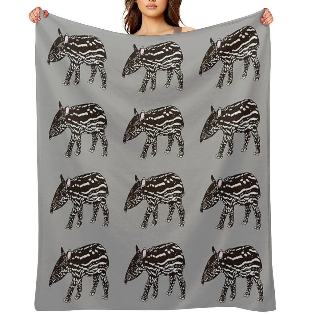 Baby Tapir Compact Throw Blanket