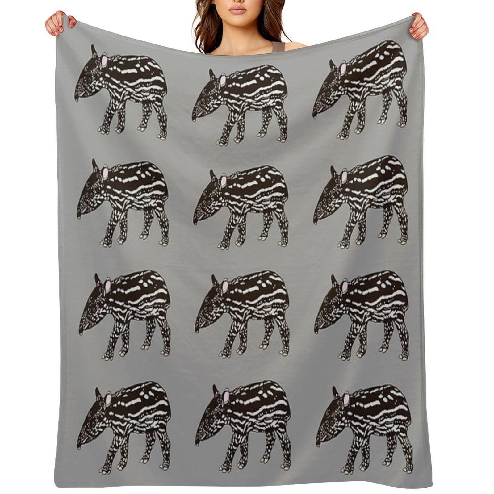 Baby Tapir Compact Throw Blanket