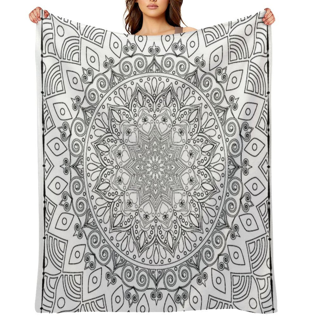 Golden Mandala Premium Throw Blanket