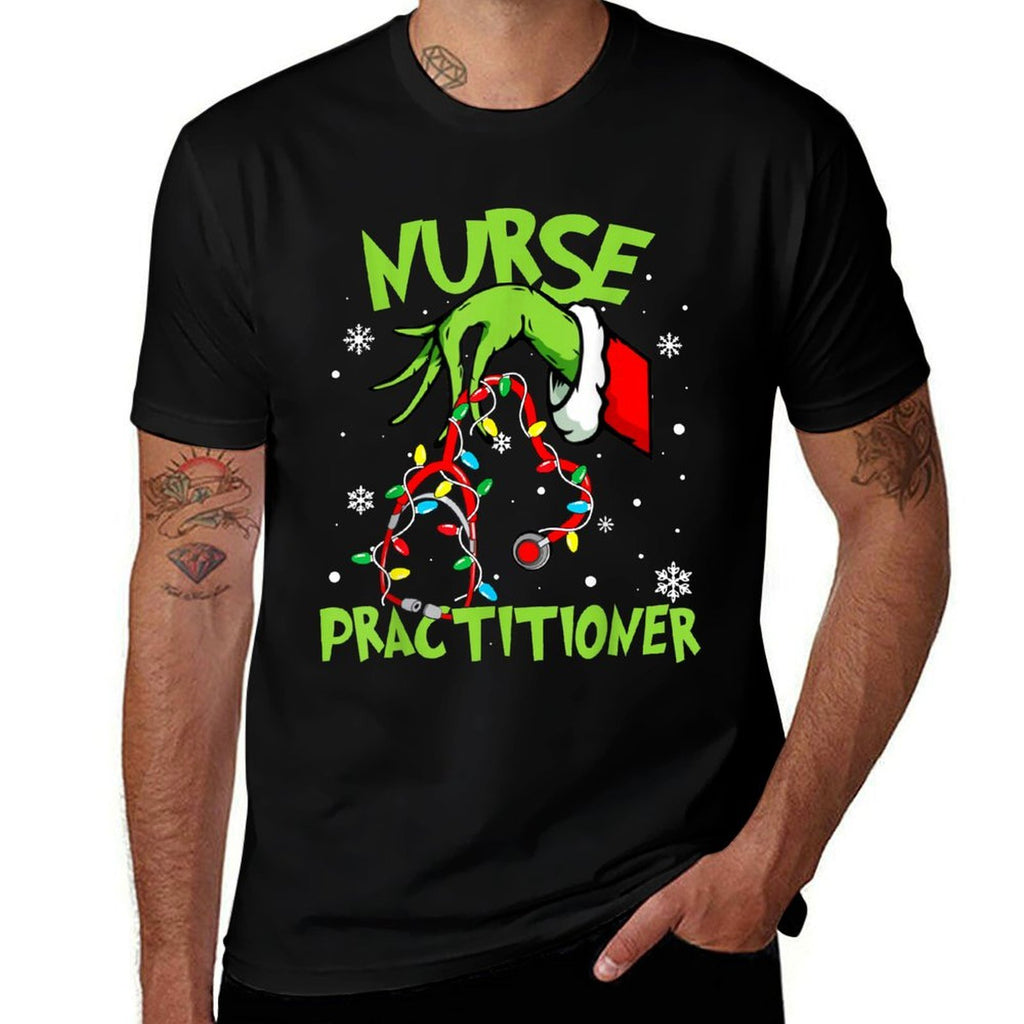 Nurse Practitioner Nurse Practitioner Christmas Nurse Xmas  Cotton T-Shirt
