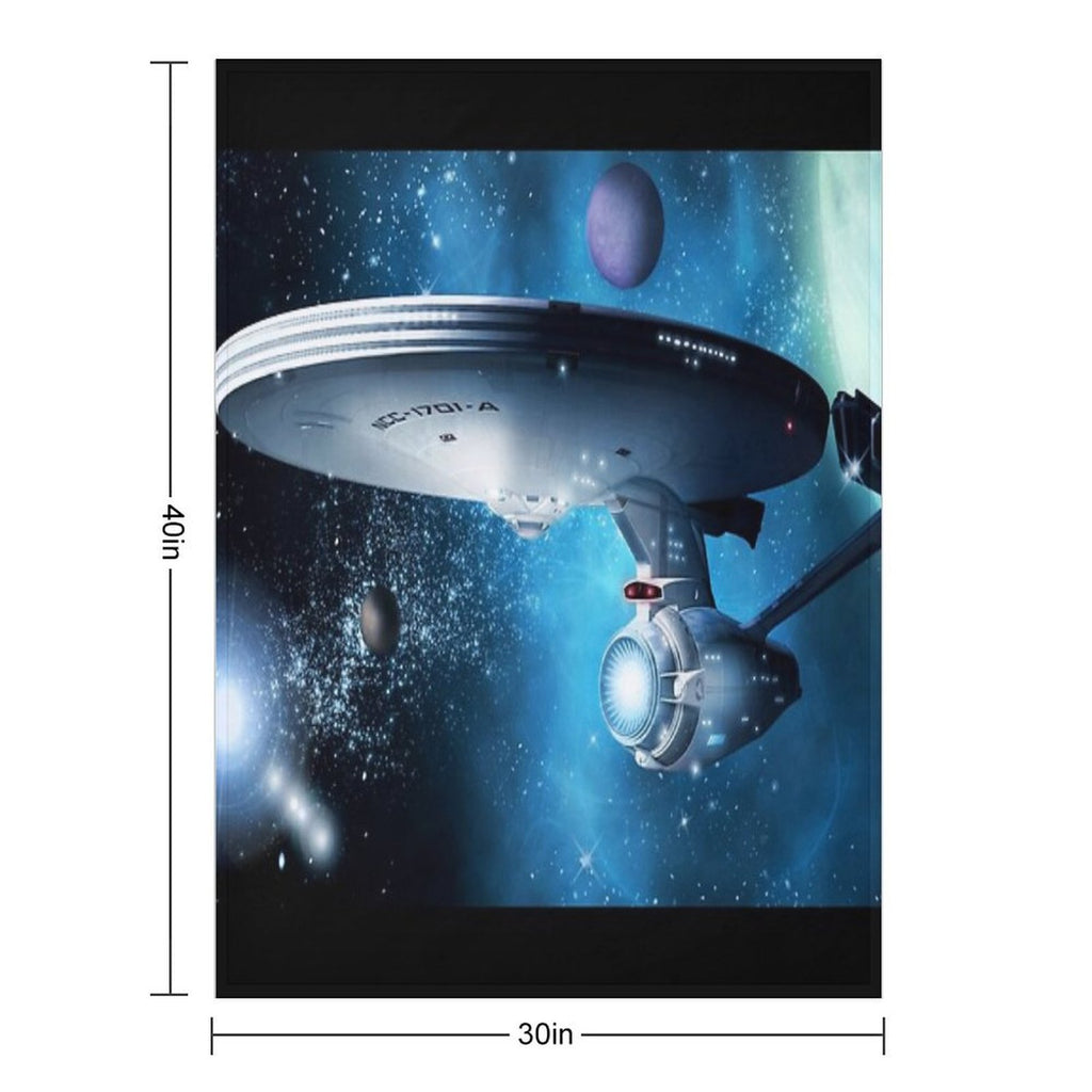 Enterprise A - Where Silence Has Lease Eco-conscious Throw Blanket