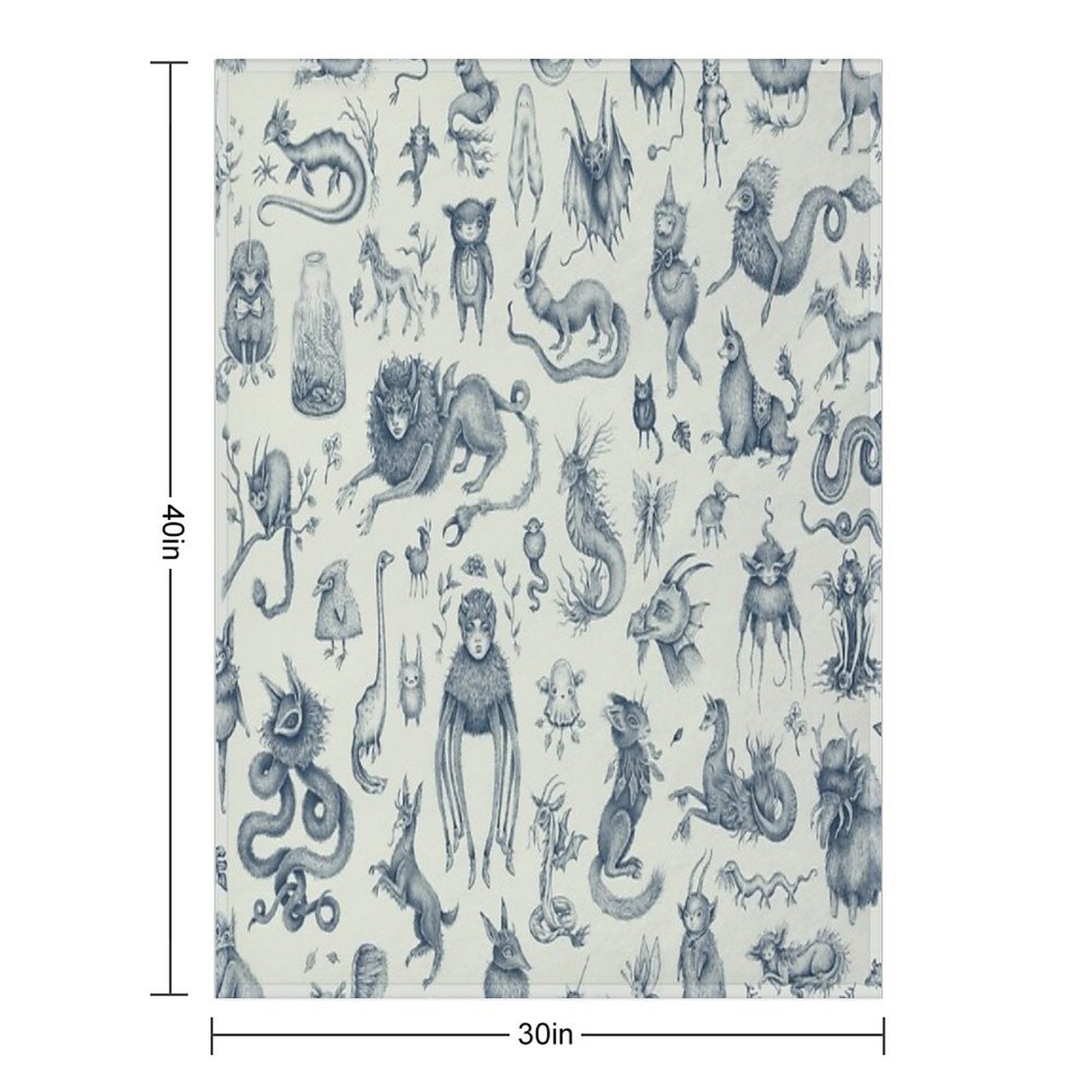 Beings And Creatures Premium Throw Blanket