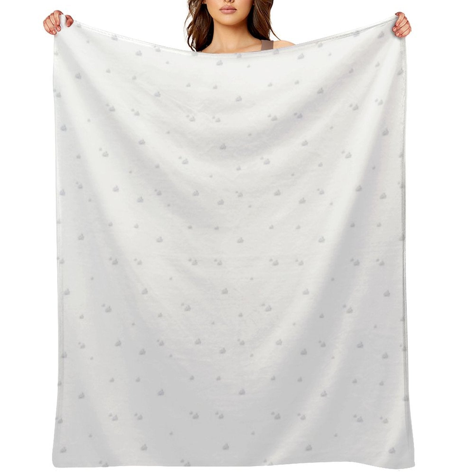 Grey Skies Painterly  Pattern Wrinkle-free Throw Blanket