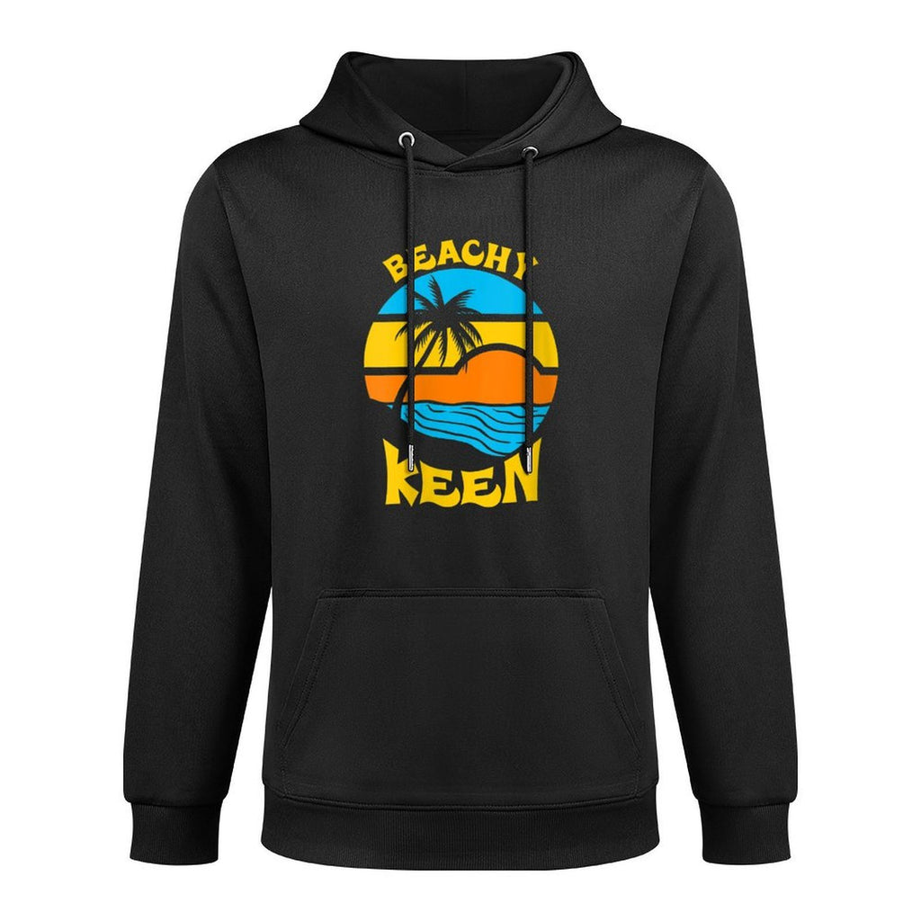 Womens Beachy Keen - Beach Pun Funny Summer Unisex Design Hoodie