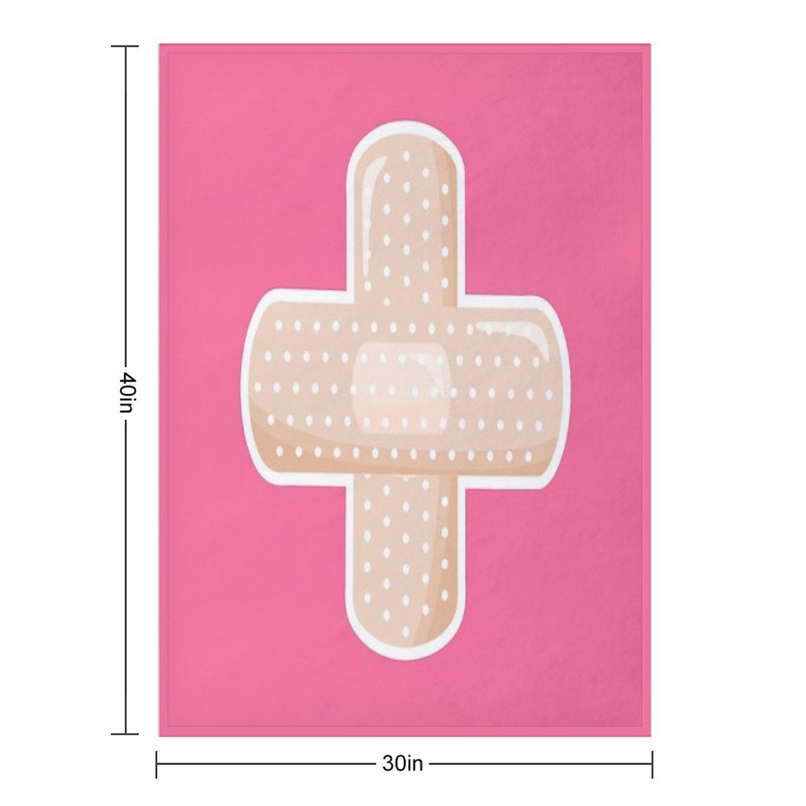 First Aid Kit Plaster - Pink Durable Throw Blanket