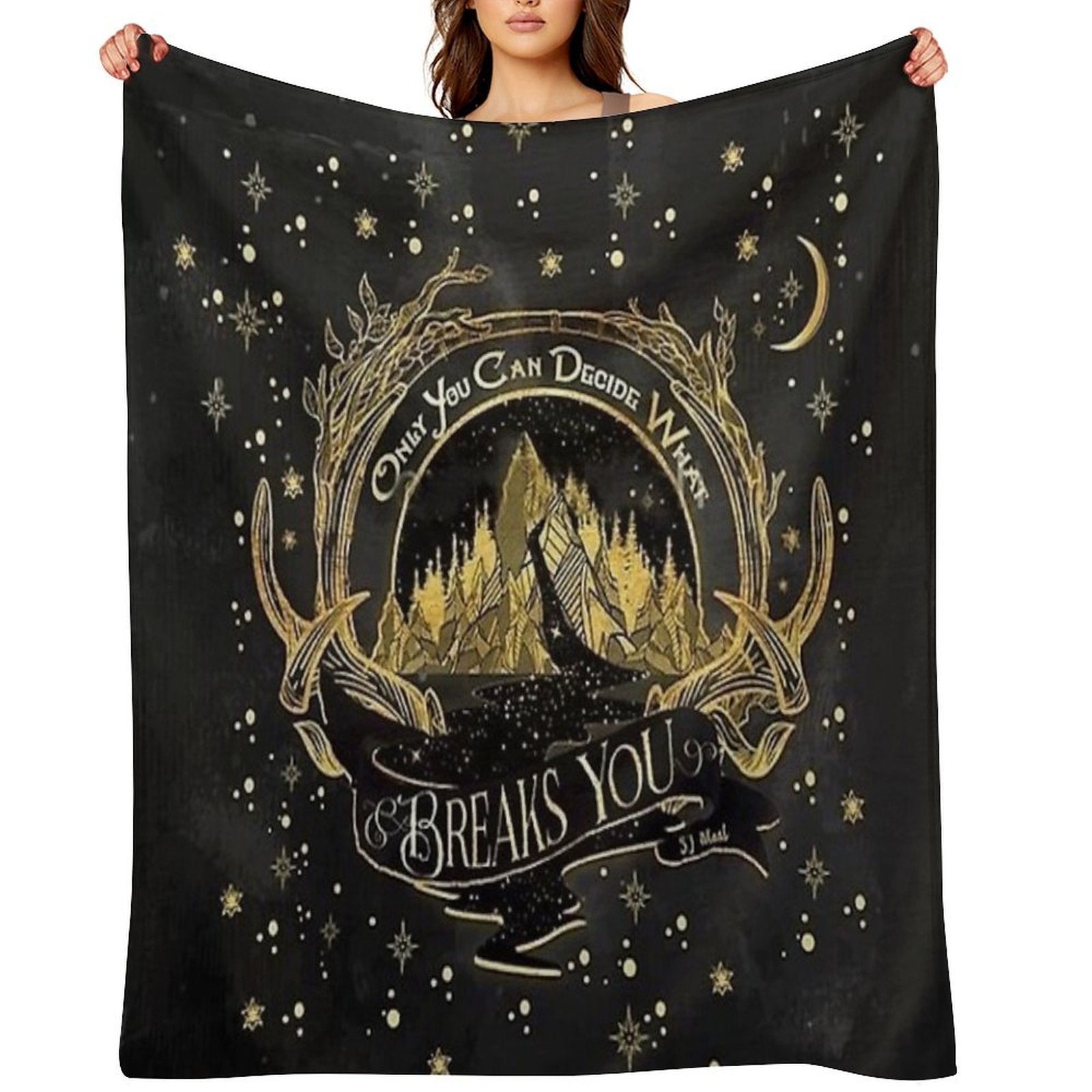 Acotar Quotes Only You Decide What Breaks You Premium Throw Blanket