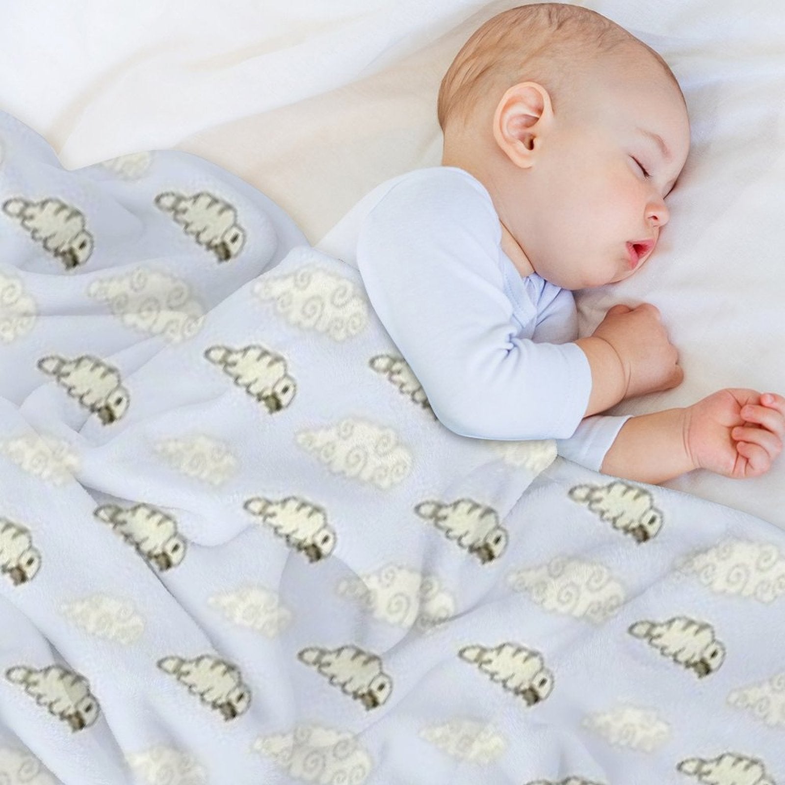 Appa And Appa-Shaped Clouds Machine-washable Throw Blanket