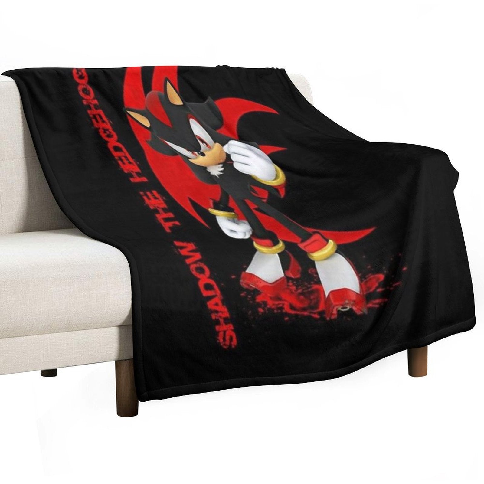 Shadow The Hedgehog Plush Throw Blanket