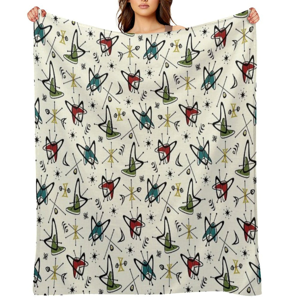Atomic Boomerang Flashback All-season Throw Blanket
