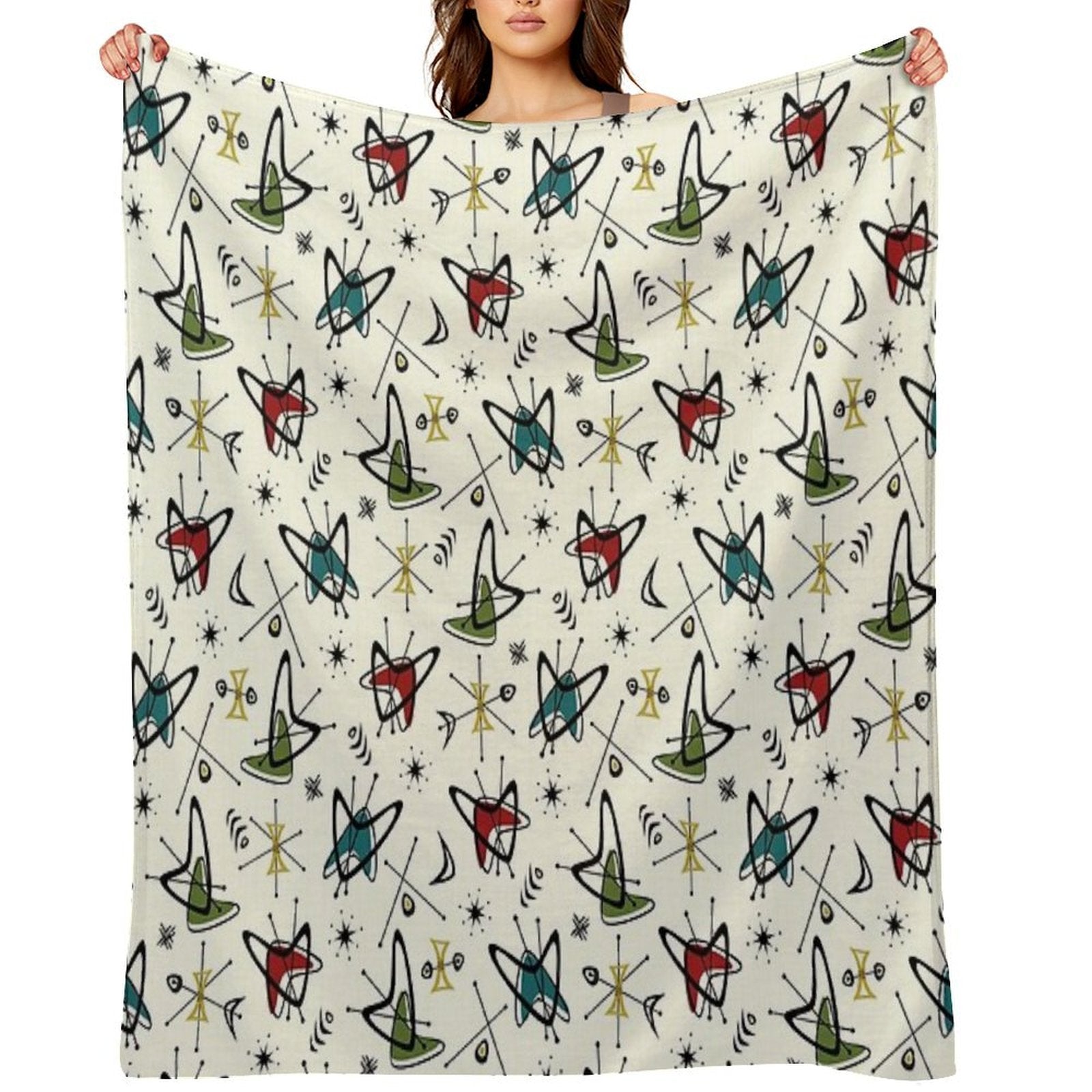 Atomic Boomerang Flashback All-season Throw Blanket
