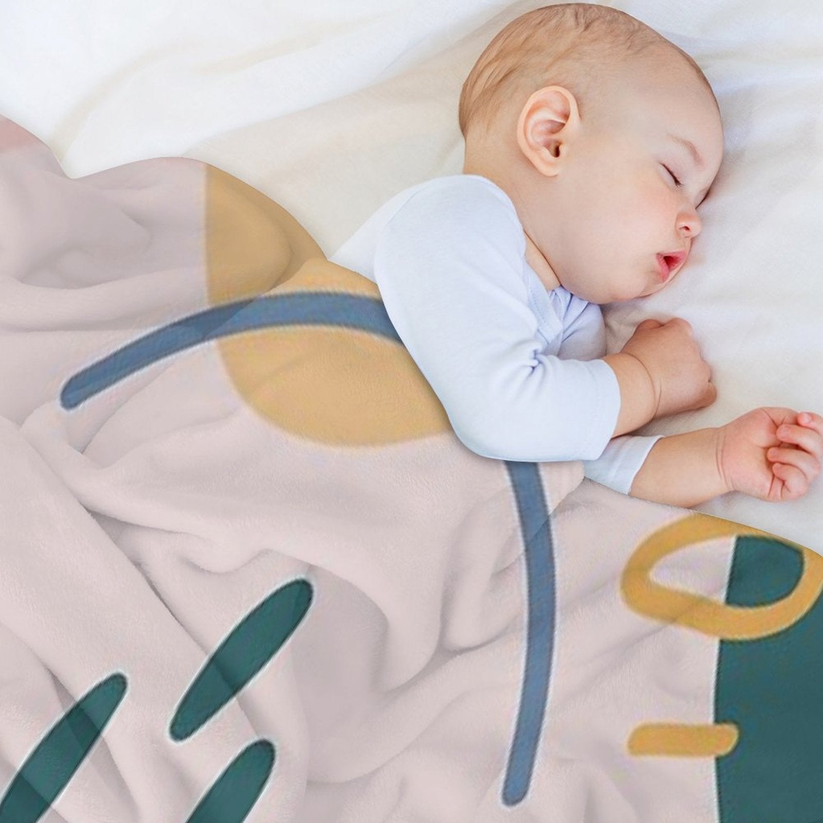 Abstract Shapes Plush Throw Blanket