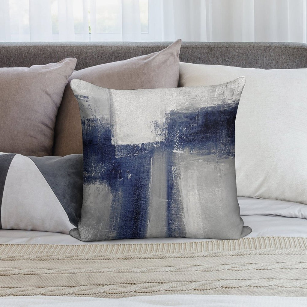Classic Blue Abstract Soft Ultra-Soft Texture Throw Pillow