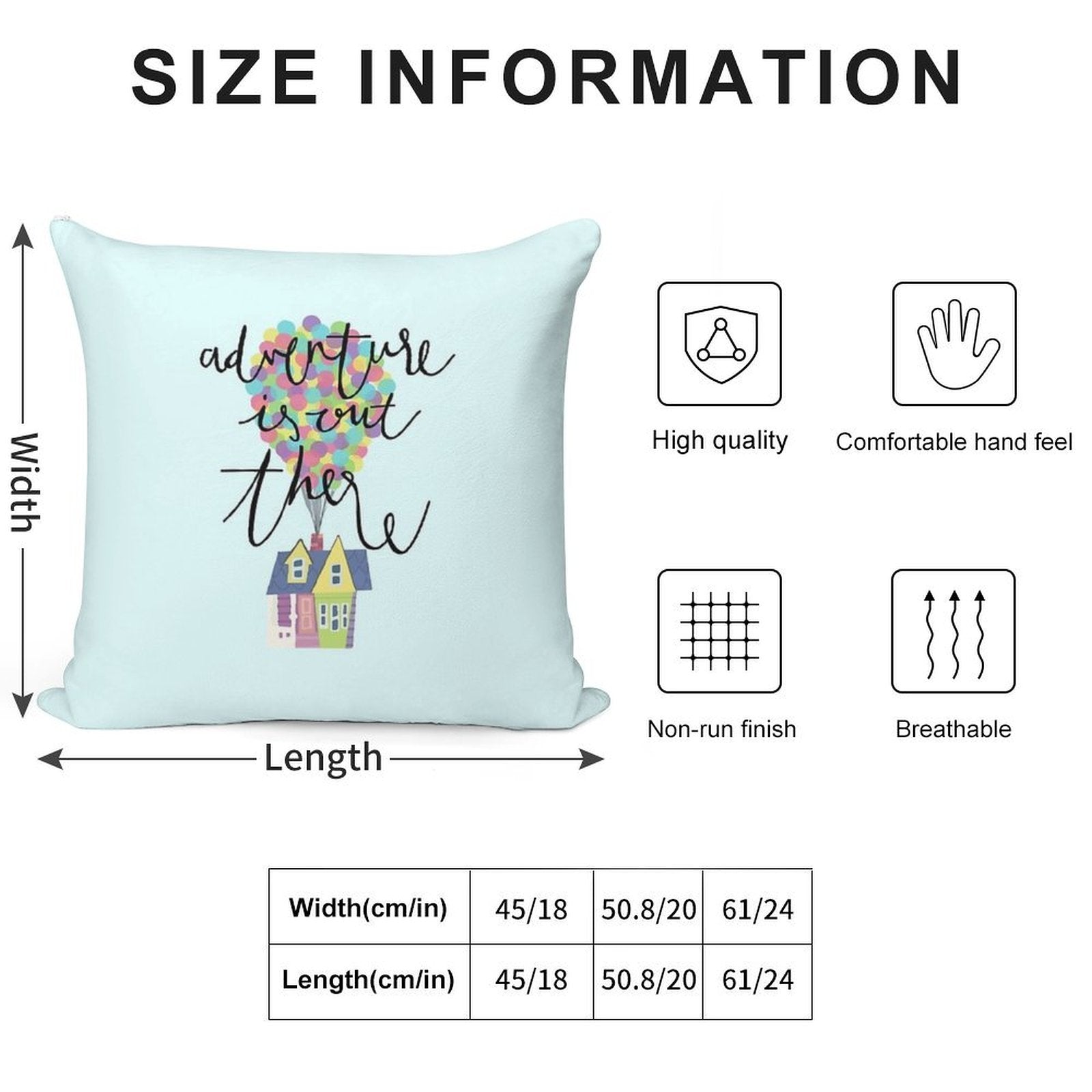 Adventure Is Out There Soft Shrink-Resistant Throw Pillow