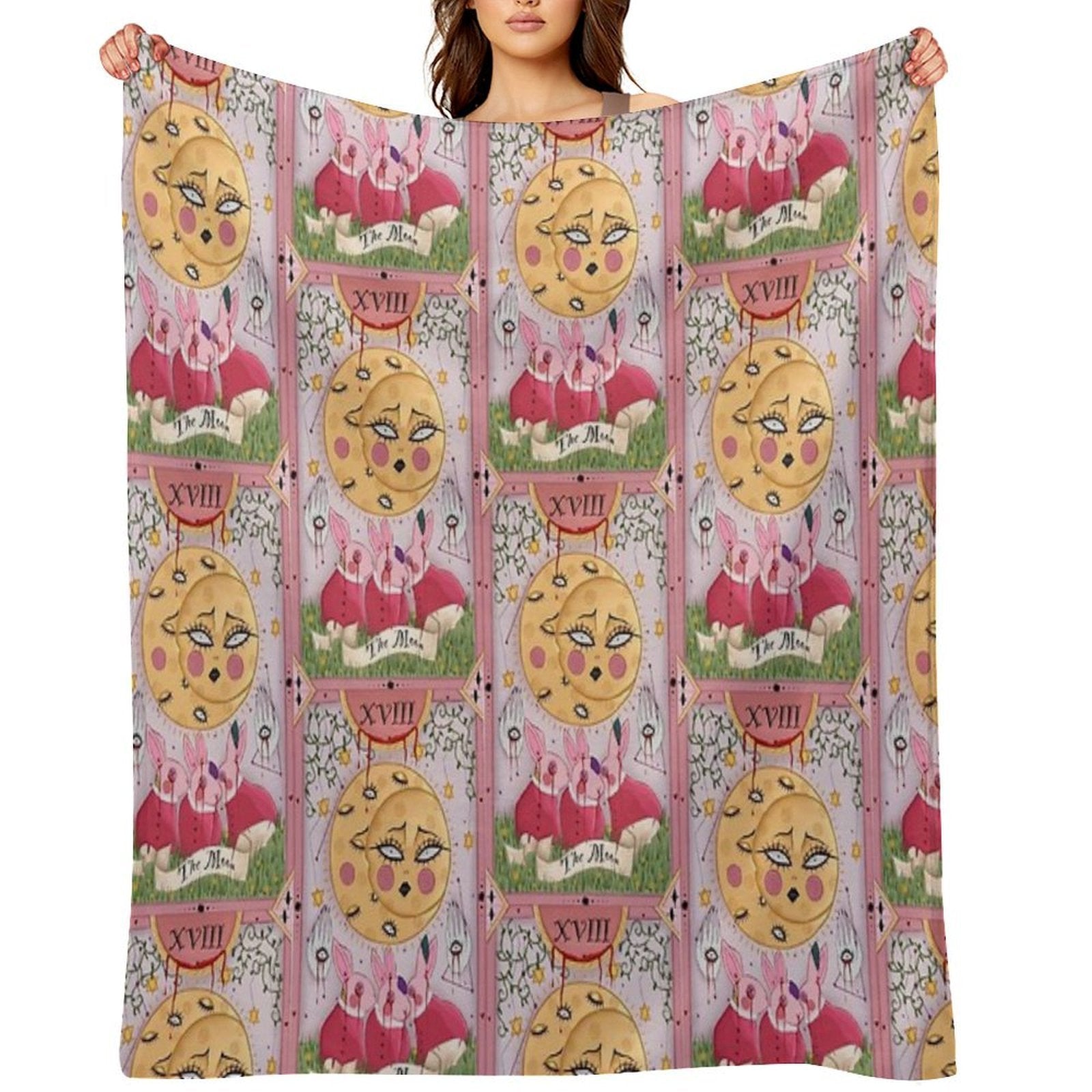 The Moon Velvety-soft Throw Blanket