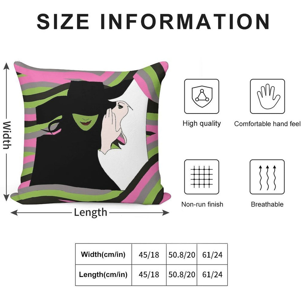 Wicked Album Cover Soft Washable Throw Pillow
