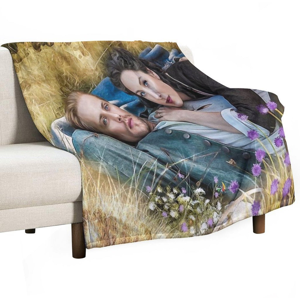 Flowers in The Garden Shrink-resistant Throw Blanket
