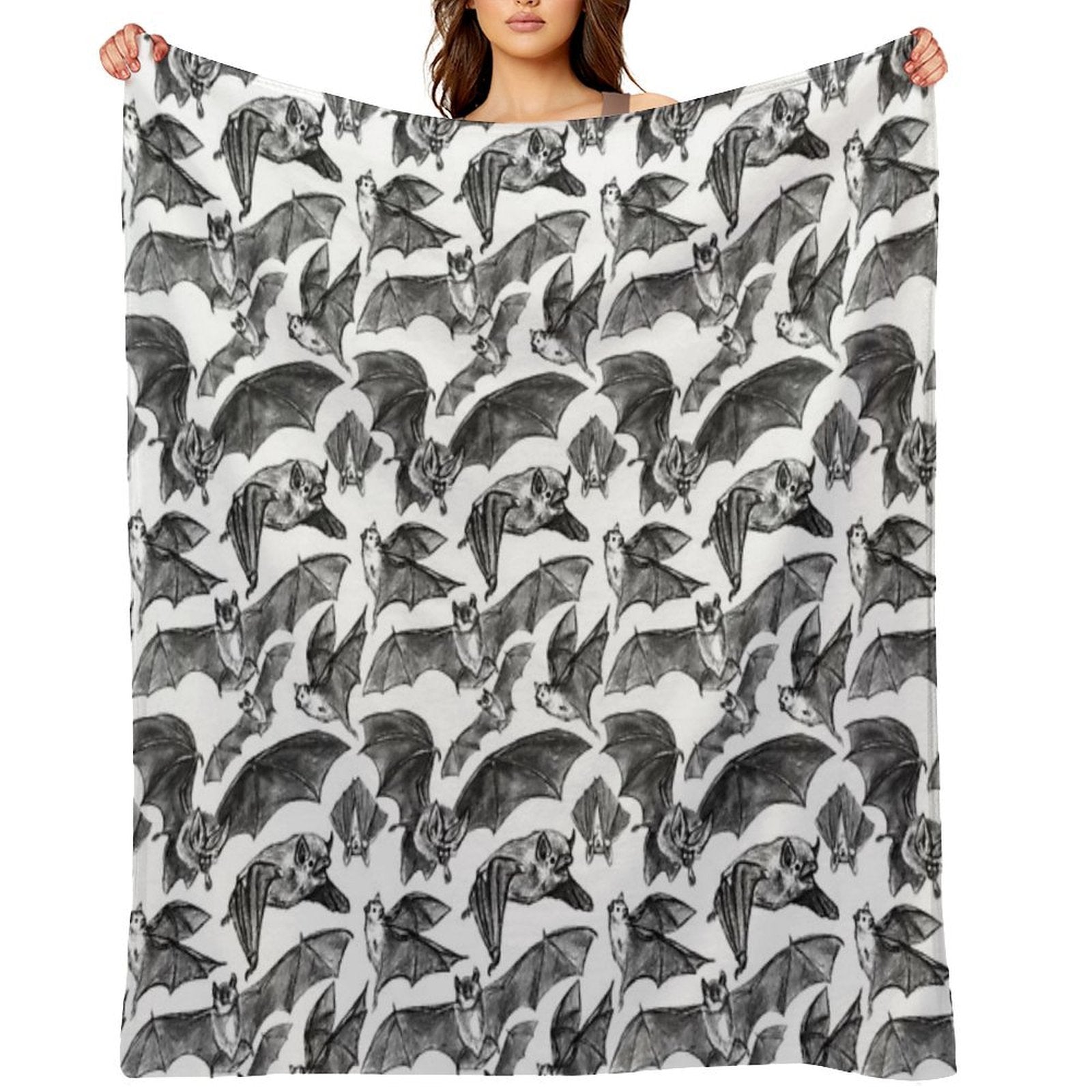 Bat Pattern Wrinkle-free Throw Blanket