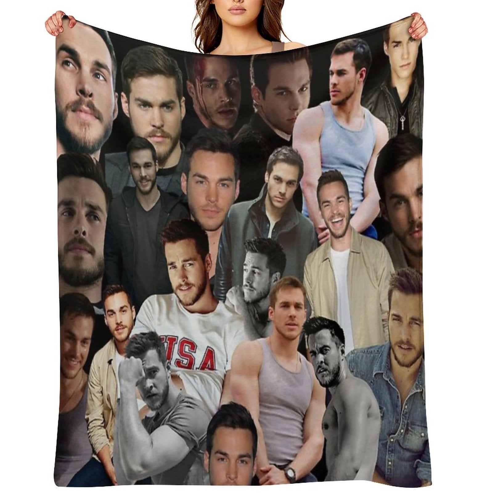 Kai Parker Photo Collage All-season Throw Blanket
