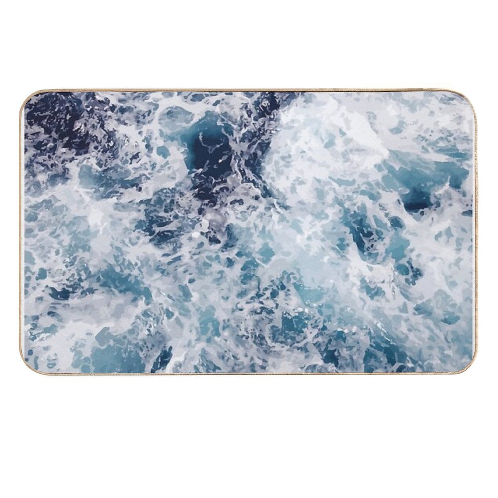 Ocean Beach Bathmat for Shower  Stain-Proof Bath Mat