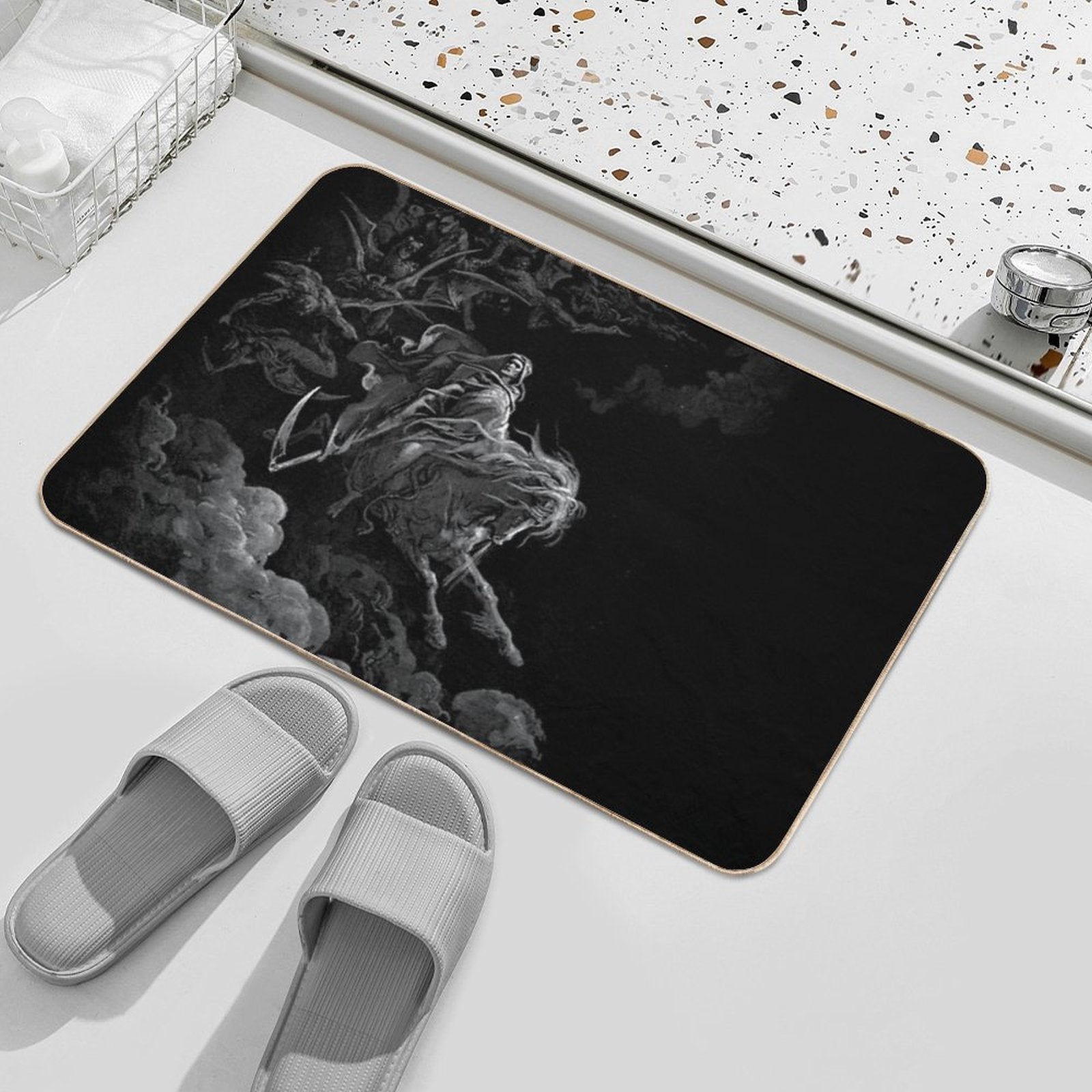 Death on The Pale Horse Durable Bath Mat