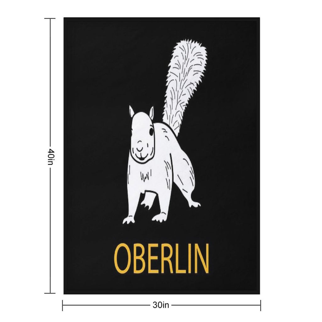 Cute Oberlin White Squirrel Easy Care Throw Blanket