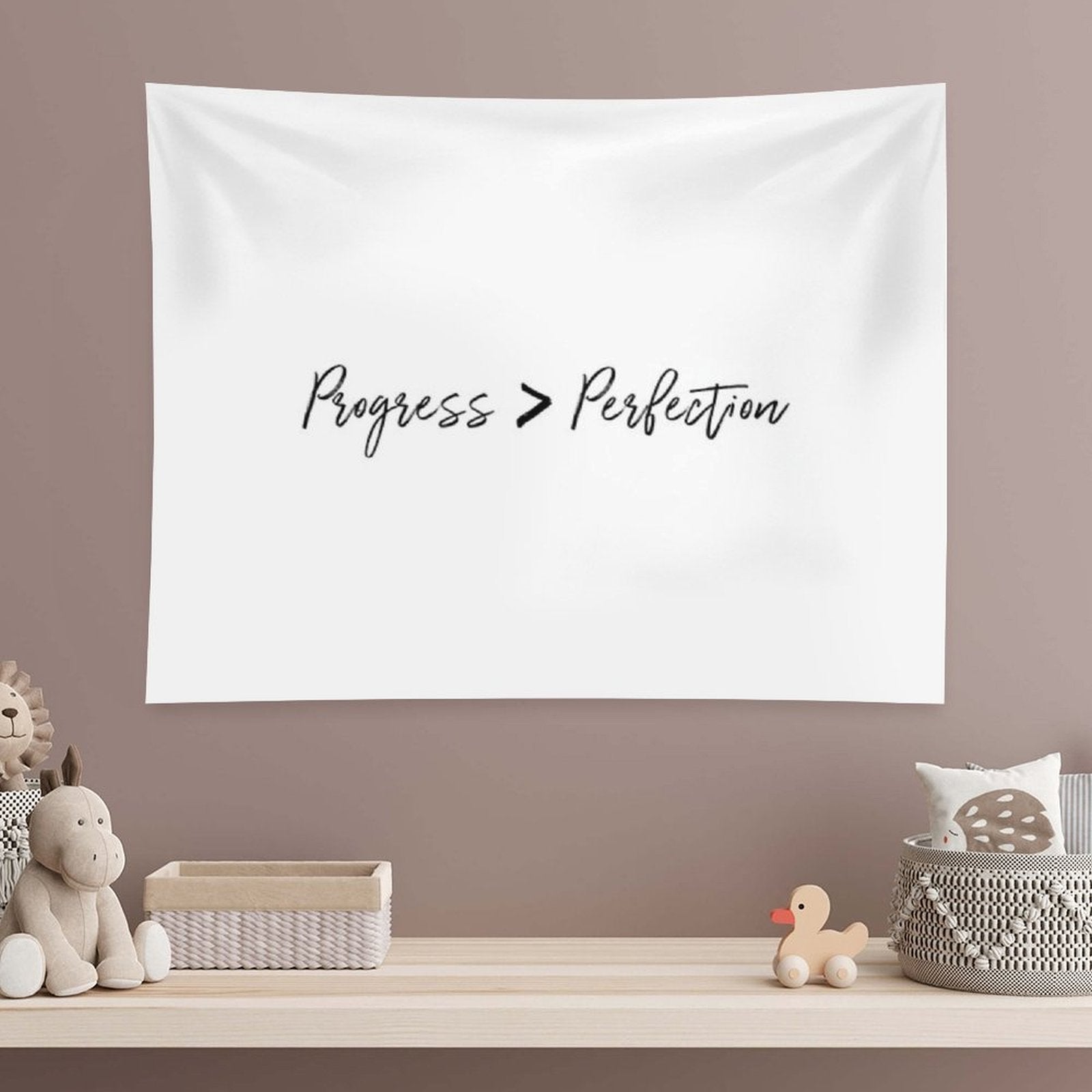 Progress Over Perfection Tapestry