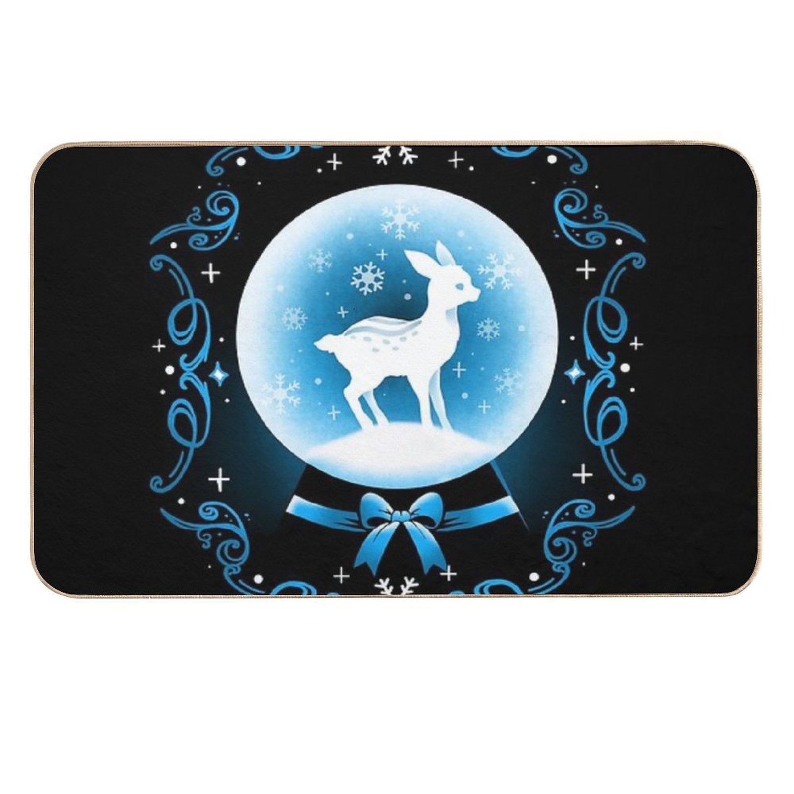 Snow Globe Deer  Odorless Bath Mat