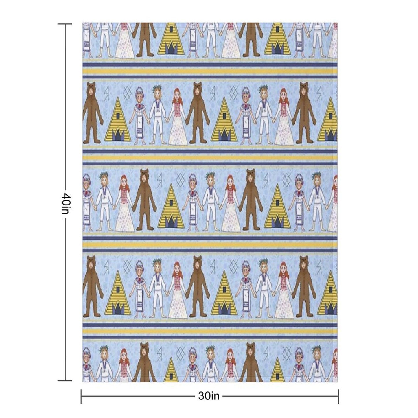 Midsommar Pattern #2 Plush Throw Blanket