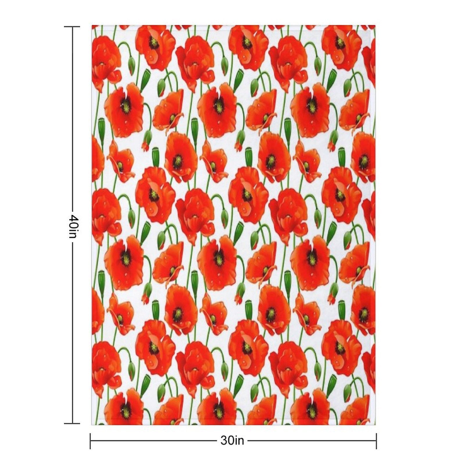 Beautiful Red Poppy Flowers Versatility Throw Blanket