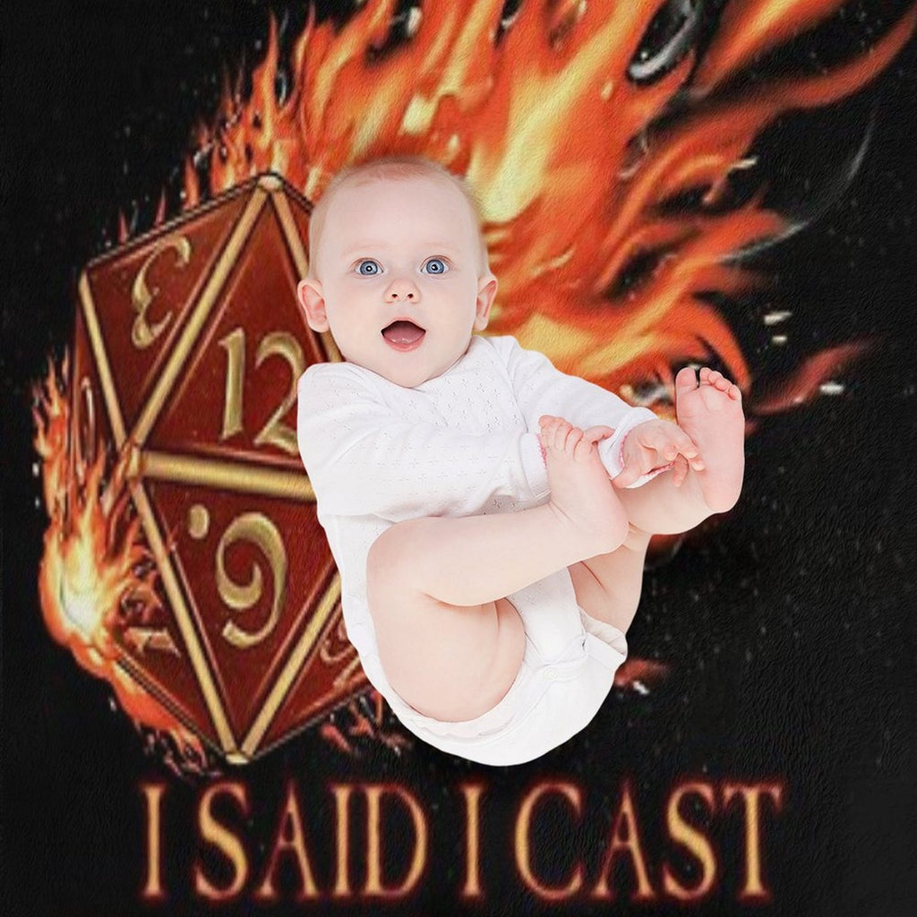 D20 I Didn't Ask! I Cast Fireball! Multi-functional Throw Blanket