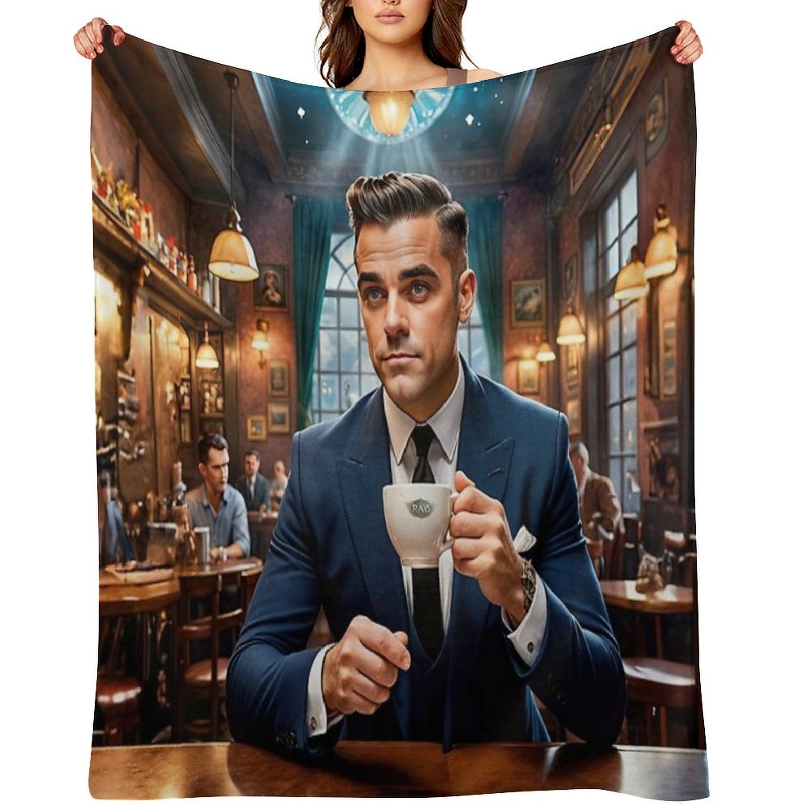 Coffee With Robbie Travel-friendly Throw Blanket