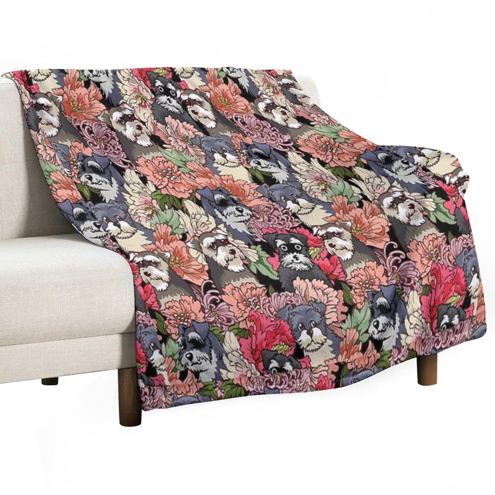 BECAUSE SCHNAUZERS Quick-dry Throw Blanket