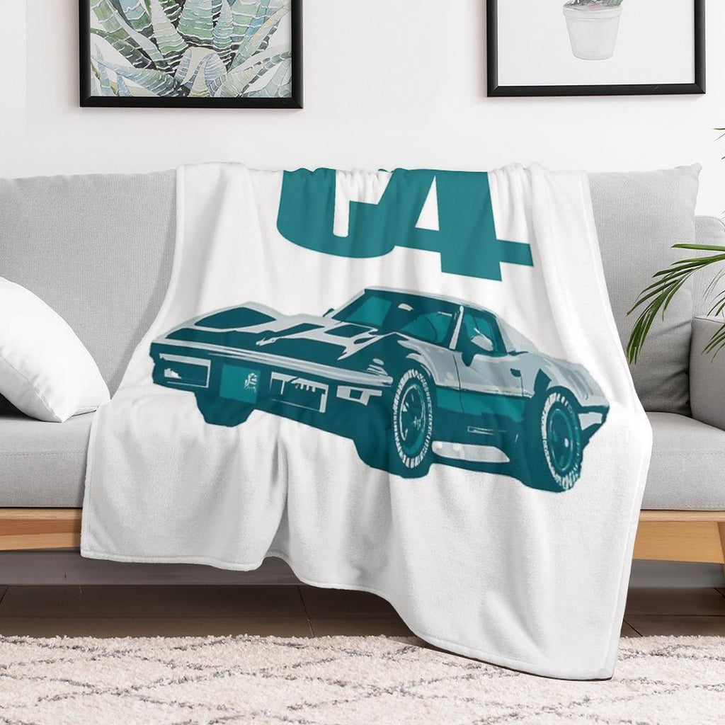 C4 Corvette Design Durable Throw Blanket