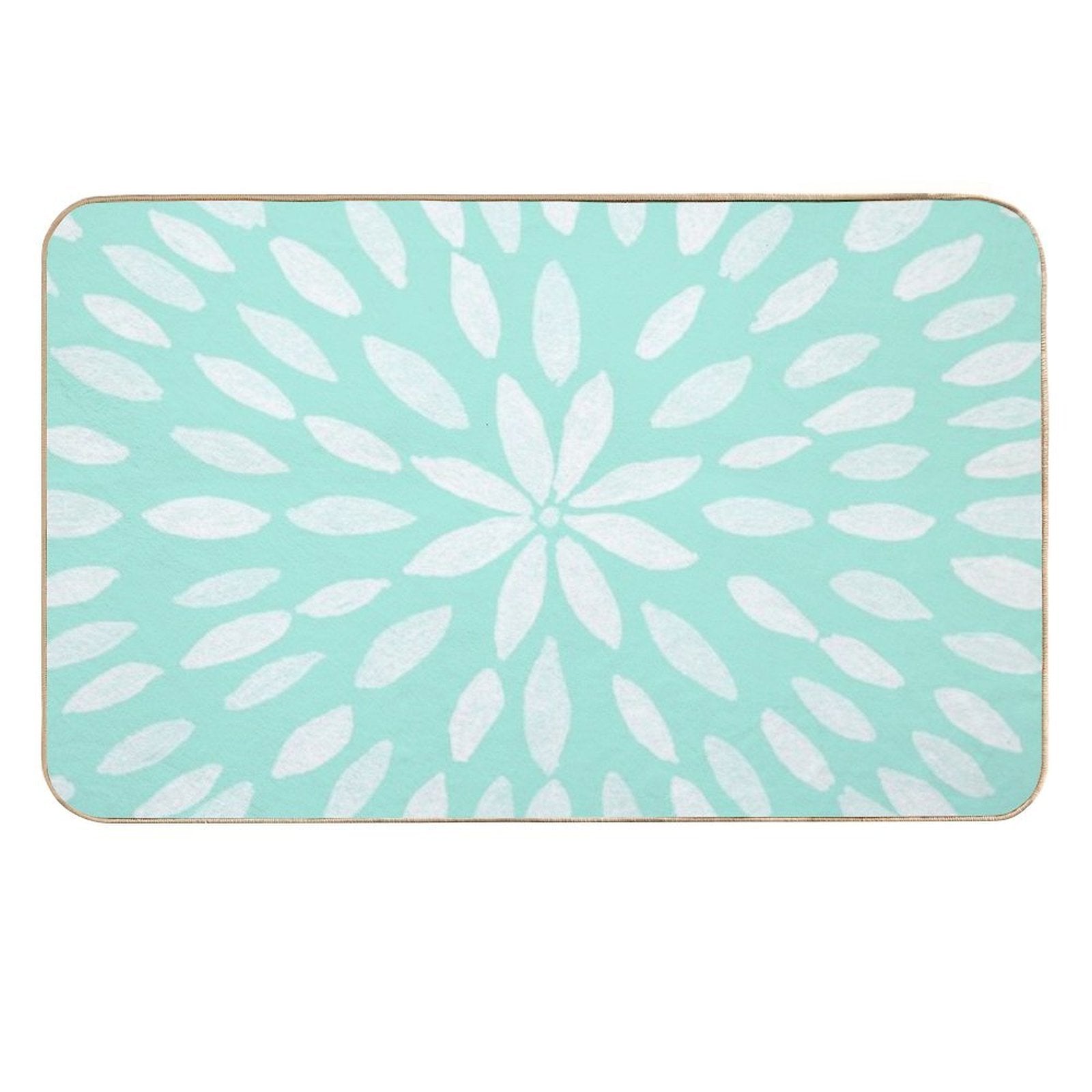 Mandala Flower #9 #mint #drawing #decor #art Durable Bath Mat
