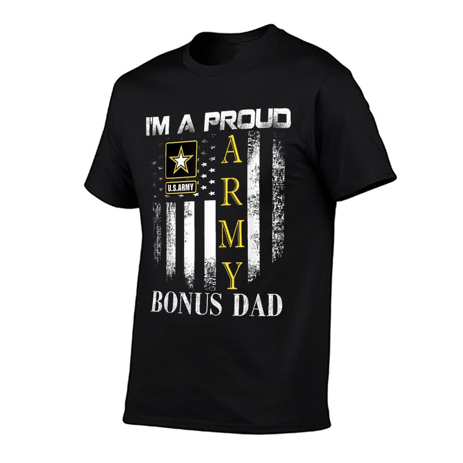 Vintage I'm A Proud Army Bonus Dad With American Gift  Heathered Texture T-Shirt