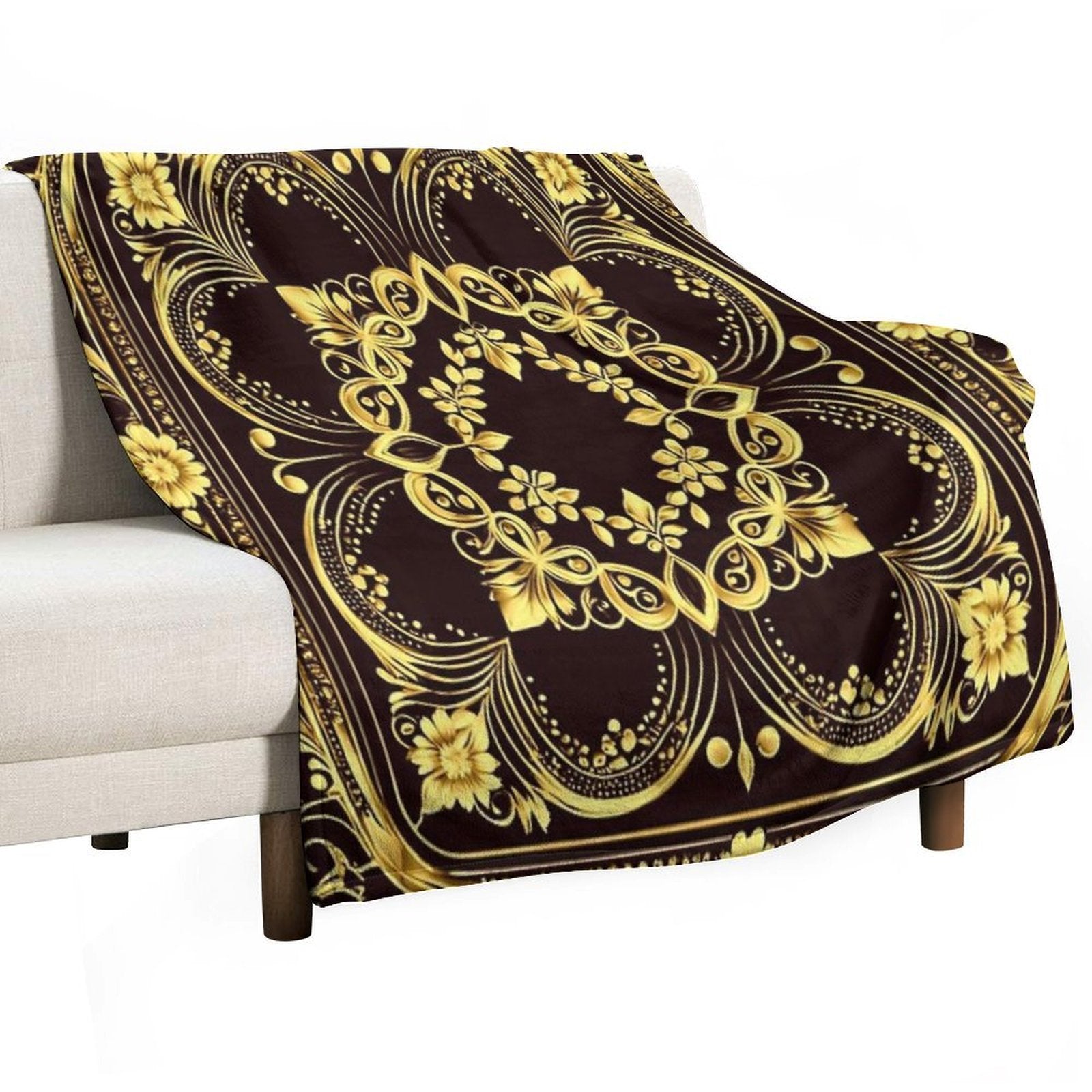 Royal Pattern Wrinkle-free Throw Blanket