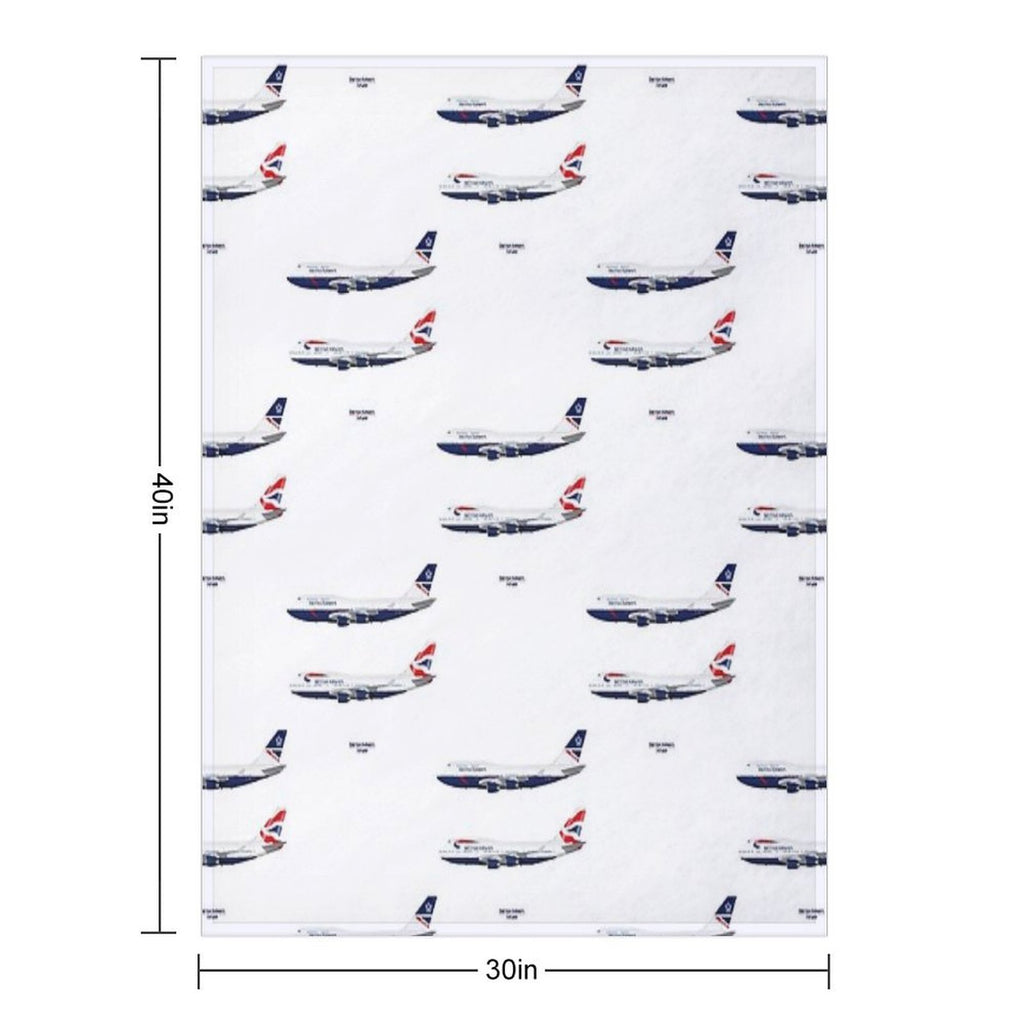 British Airways 747s Compact Throw Blanket
