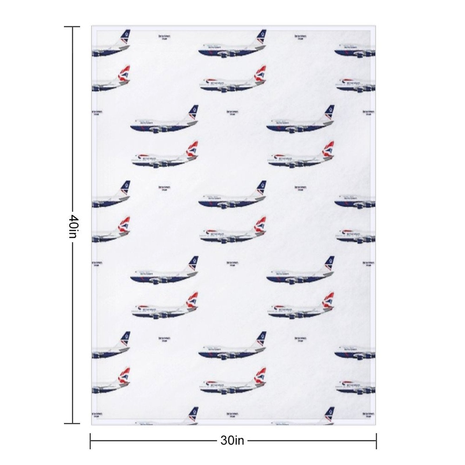 British Airways 747s Compact Throw Blanket