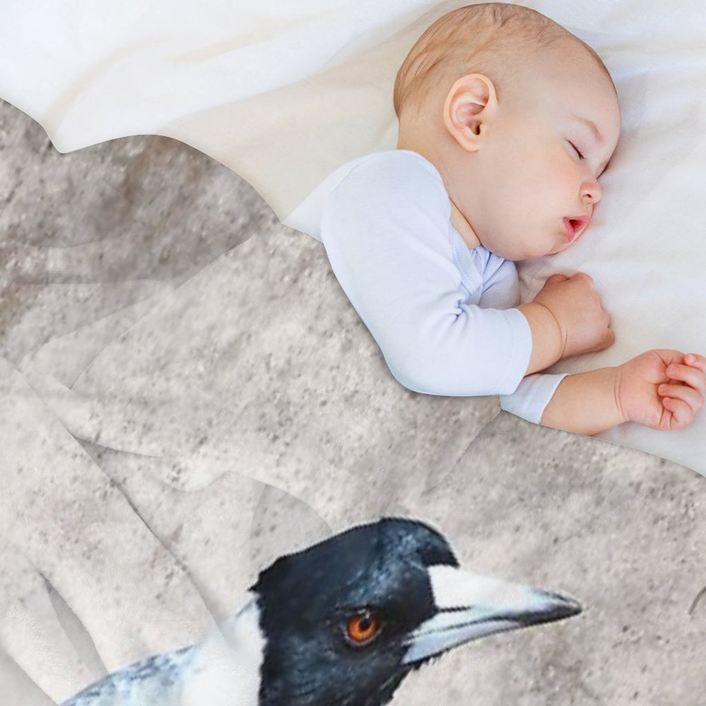 Australian Magpie Lightweight Throw Blanket