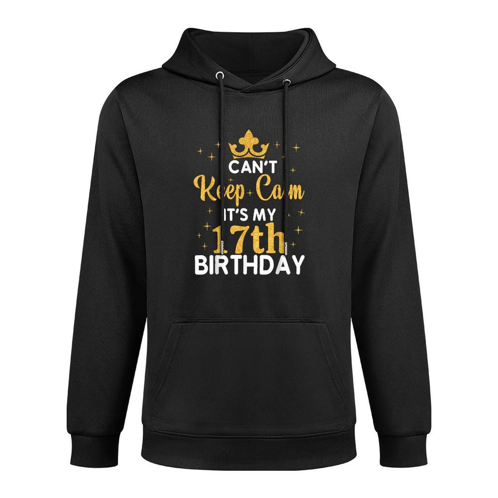 Birthday Party I Can't Keep Calm It's My 17th Birthday Medium-Weight Fabric Hoodie