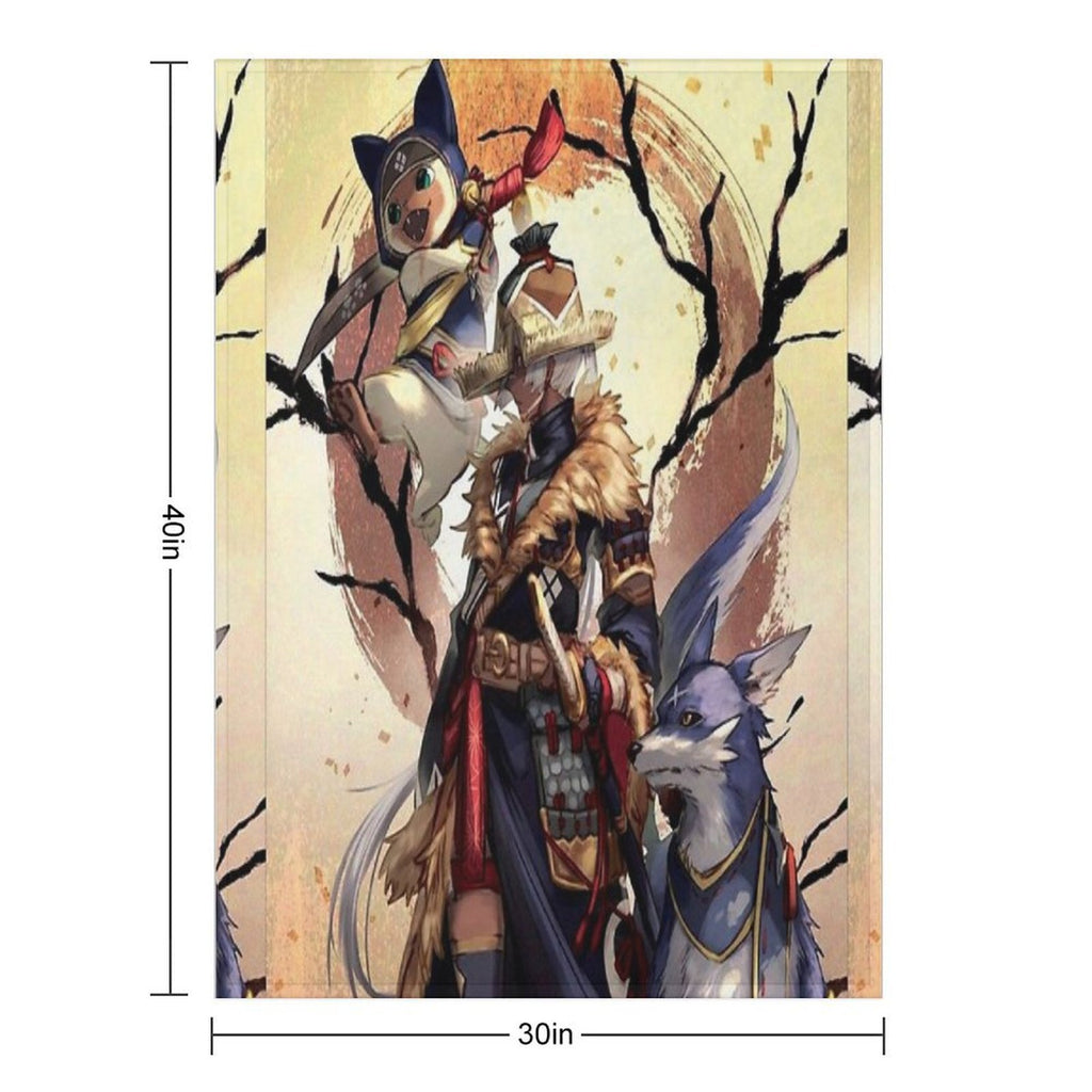 Monster Hunter Rise Multi-functional Throw Blanket